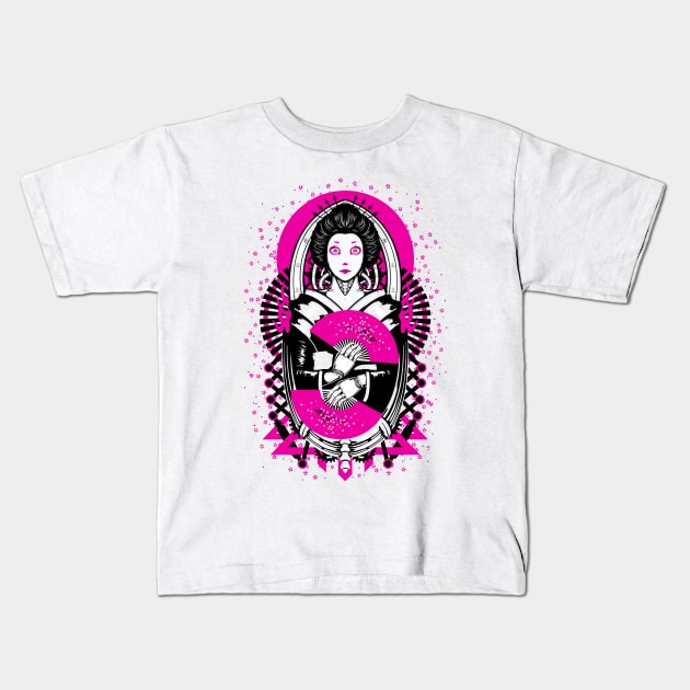 Geisha Droid Kids T-Shirt by Villainmazk